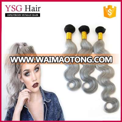 Most Popular Brazilian Body Wave Hair Extensions Grey Human Hair for Braiding