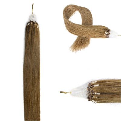 10A grade light brown color micro ring extensions 24inch