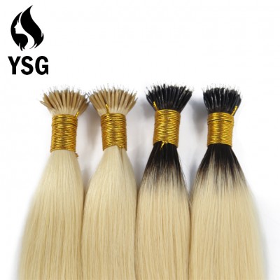 YSG high quality #613 1g per piece 100 pieces per set straight dark root nano ring Brazilian human hair extensions