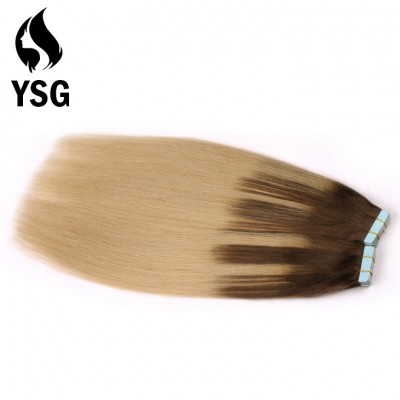 Wholesale 8A grade ombre hair extension human tape colored great lengths hair tape extensions